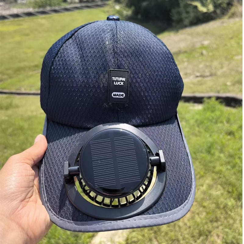 2-in-1 Solar Rechargeable Fan Breathable Mesh Baseball Cap