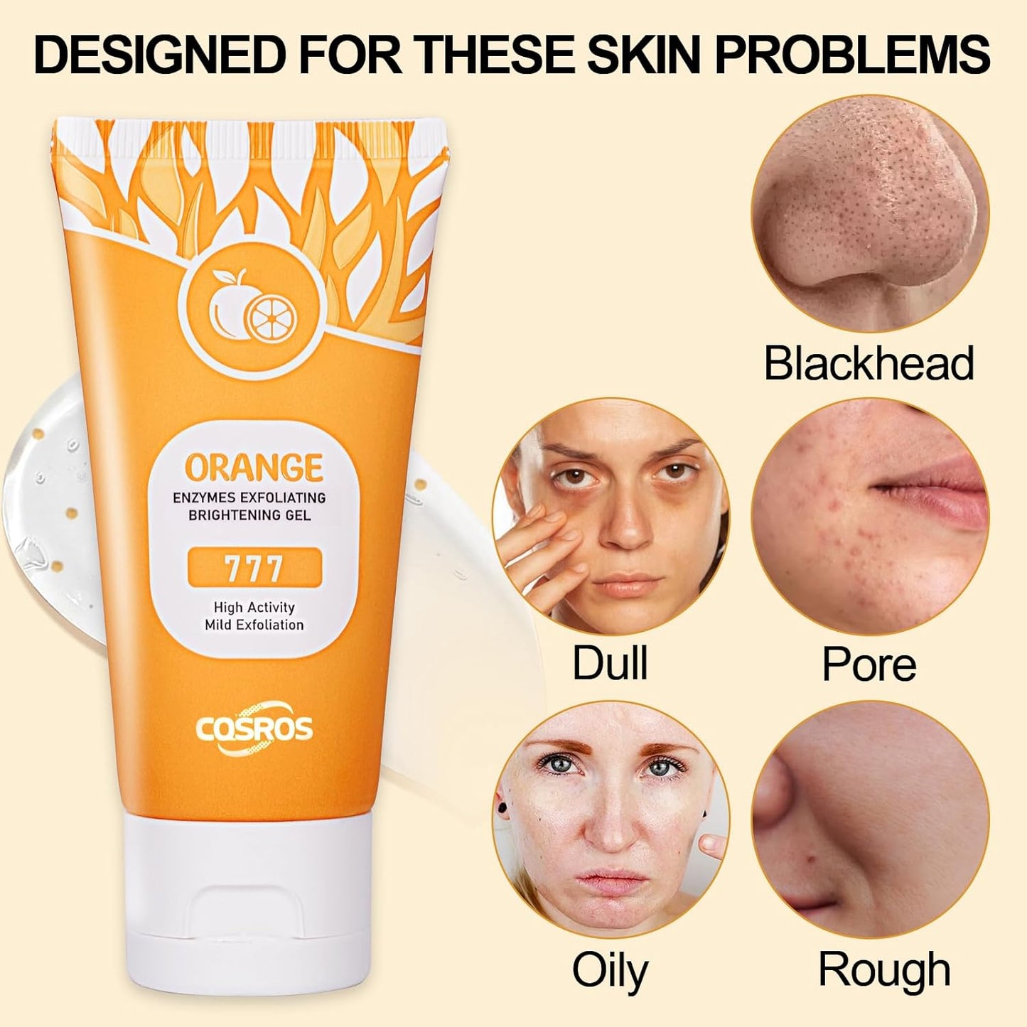 🔥2025 HOT SALE-49% OFF🔥Orange Exfoliating Gel Facial Cleansing Whole Body Scrub Dead Skin Custard