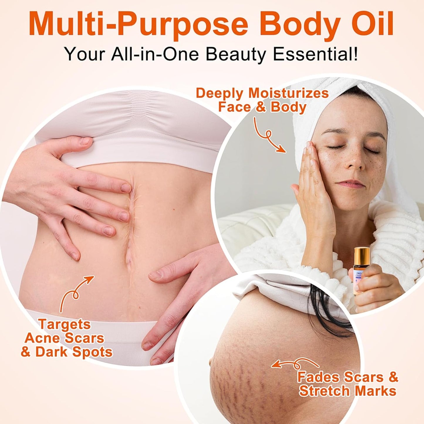 BUY MORE GET MORE FREE 49%off🔥🔥Organic Castor Oil Roll On Rose Quartz