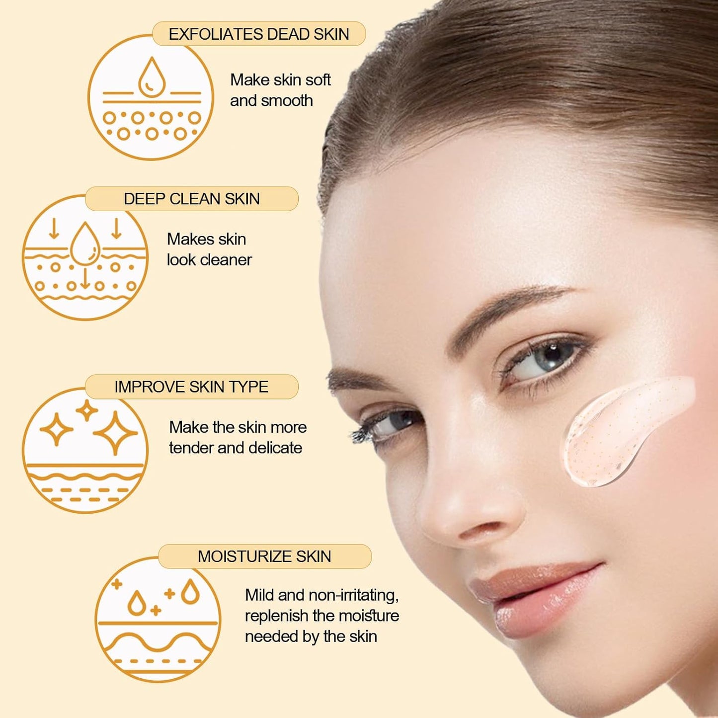 🔥2025 HOT SALE-49% OFF🔥Orange Exfoliating Gel Facial Cleansing Whole Body Scrub Dead Skin Custard