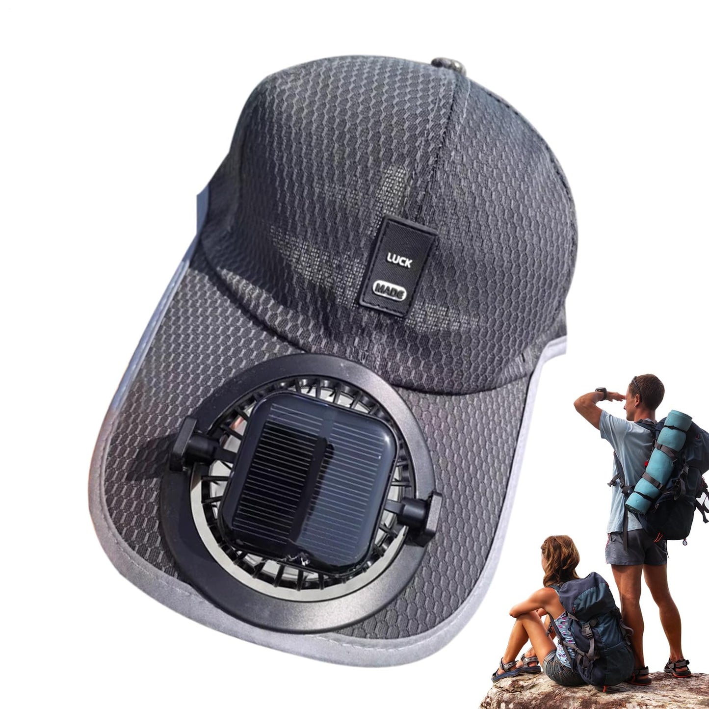 2-in-1 Solar Rechargeable Fan Breathable Mesh Baseball Cap