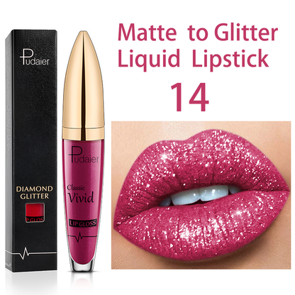 2025 (❤️BEST SALE NOW-ALL) 18 Color Diamond Shiny Long Lasting Lipstick