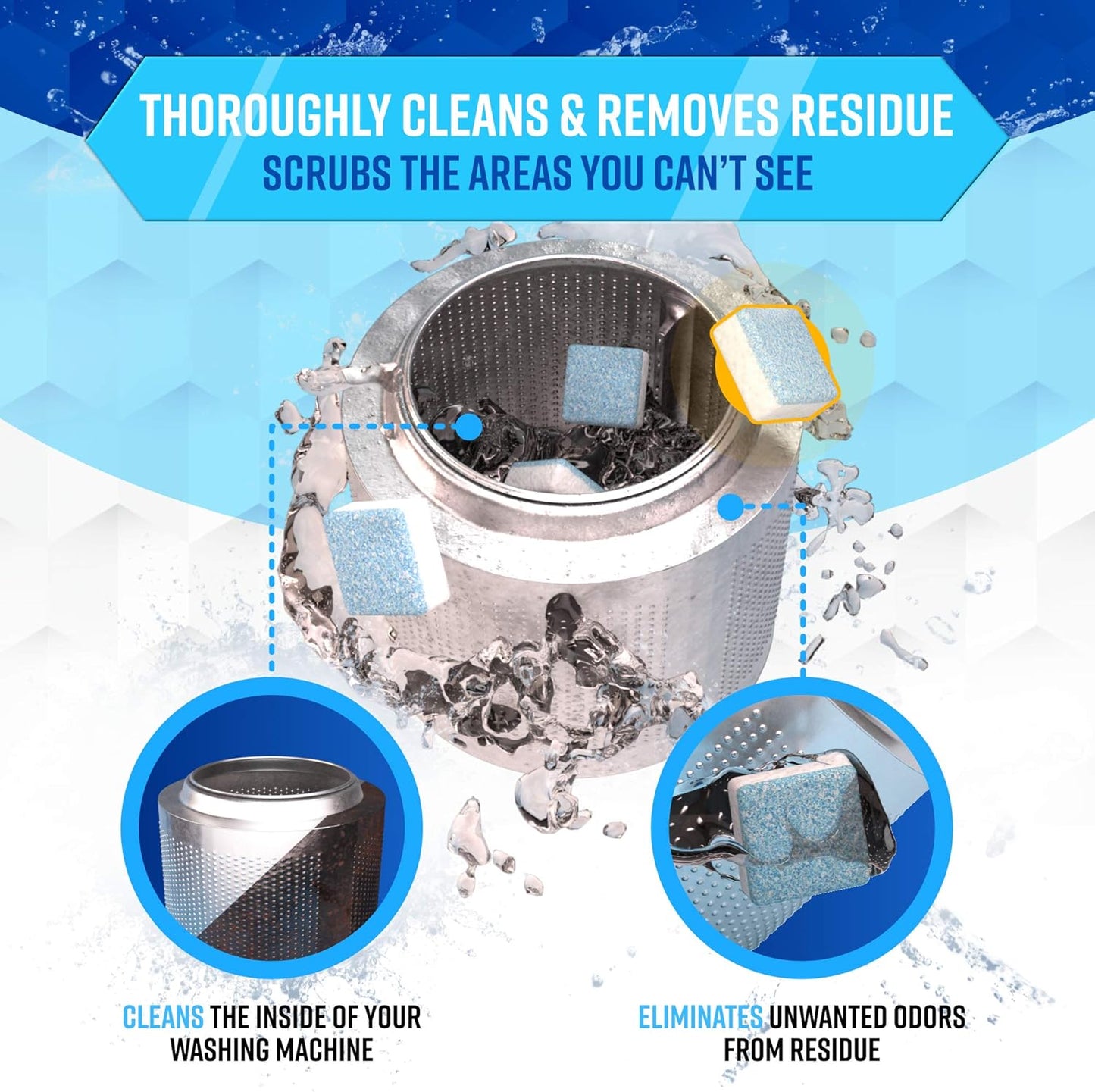 49% OFF FLASH SALE! Washing Machine Cleaner Tablets ✨ Deep Clean ＆Fresh Scent  for All Models！
