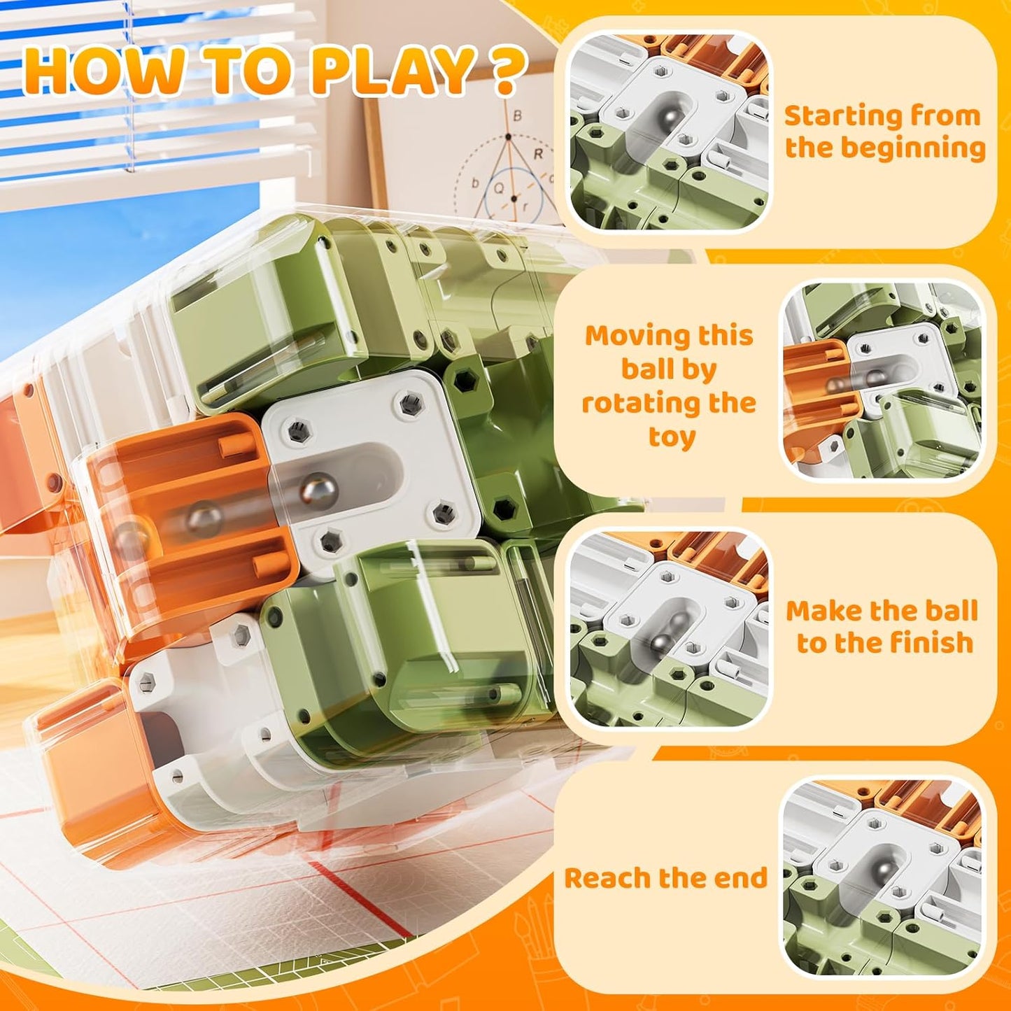 Large Labyrinth 3D Puzzle Maze Cube - Engaging Brain Teaser Toy