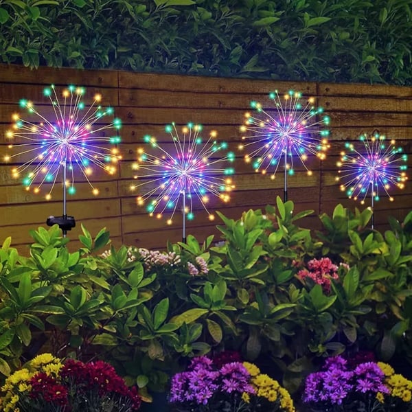 BUY MORE GET MORE FREE 49%off🔥🔥Waterproof Solar Garden Fireworks Lamp