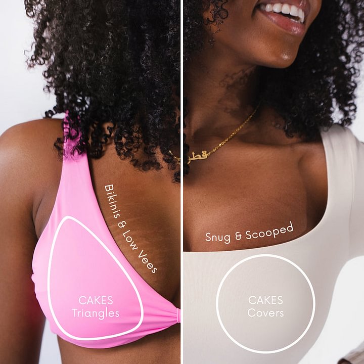 Last Day 49% off - NOT STICKY triangle nipple covers designed for swim & tricky tops