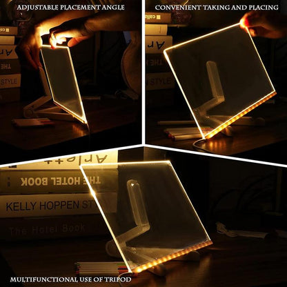 🔥Creative Rewritable Acrylic LED Message Board - (come with 7 Pens)