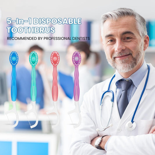 🦷✨ Stay Fresh on the Go - 49% OFF - ✨ 5-in-1 Multi-Functional Toothbrush