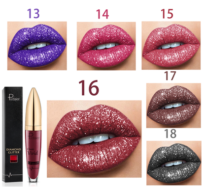2025 (❤️BEST SALE NOW-ALL) 18 Color Diamond Shiny Long Lasting Lipstick