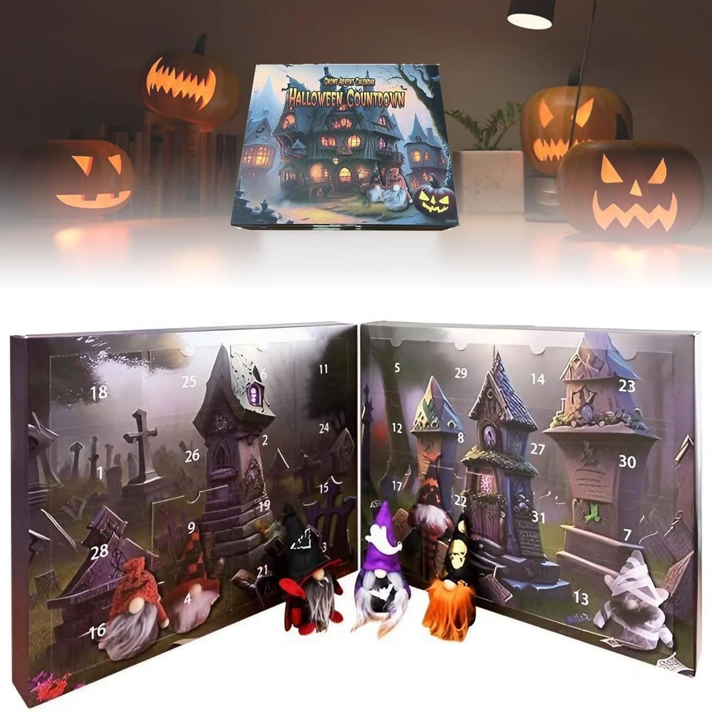 🎅Christmas Halloween Gnome Countdown Calendar 2025🎅