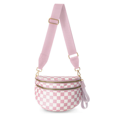🌟LAST DAY 49% OFF🌟Black and White Checkered Nylon Bum Bag