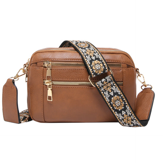 🔥Last Day 49% OFF🔥Handmade Colorful Straps Crossbody Leather Bags & Purse💖