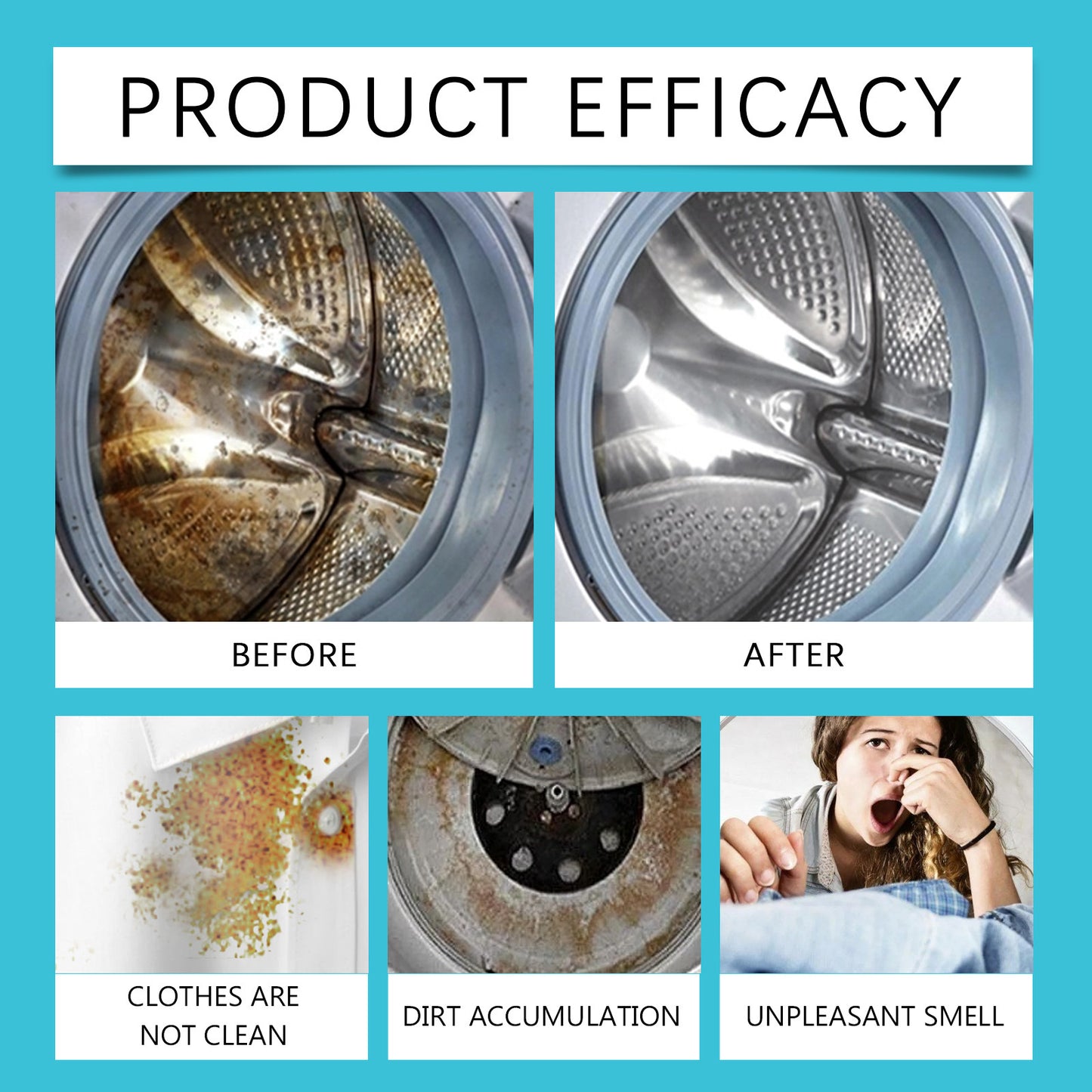49% OFF FLASH SALE! Washing Machine Cleaner Tablets ✨ Deep Clean ＆Fresh Scent  for All Models！