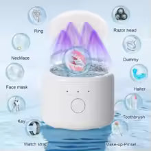 Portable Retainer Cleaner UV Ultrasonic False Teeth Retainer Cleaner Ultrasonic Cleaner For Retainers Dentures Jewelry Cleanin