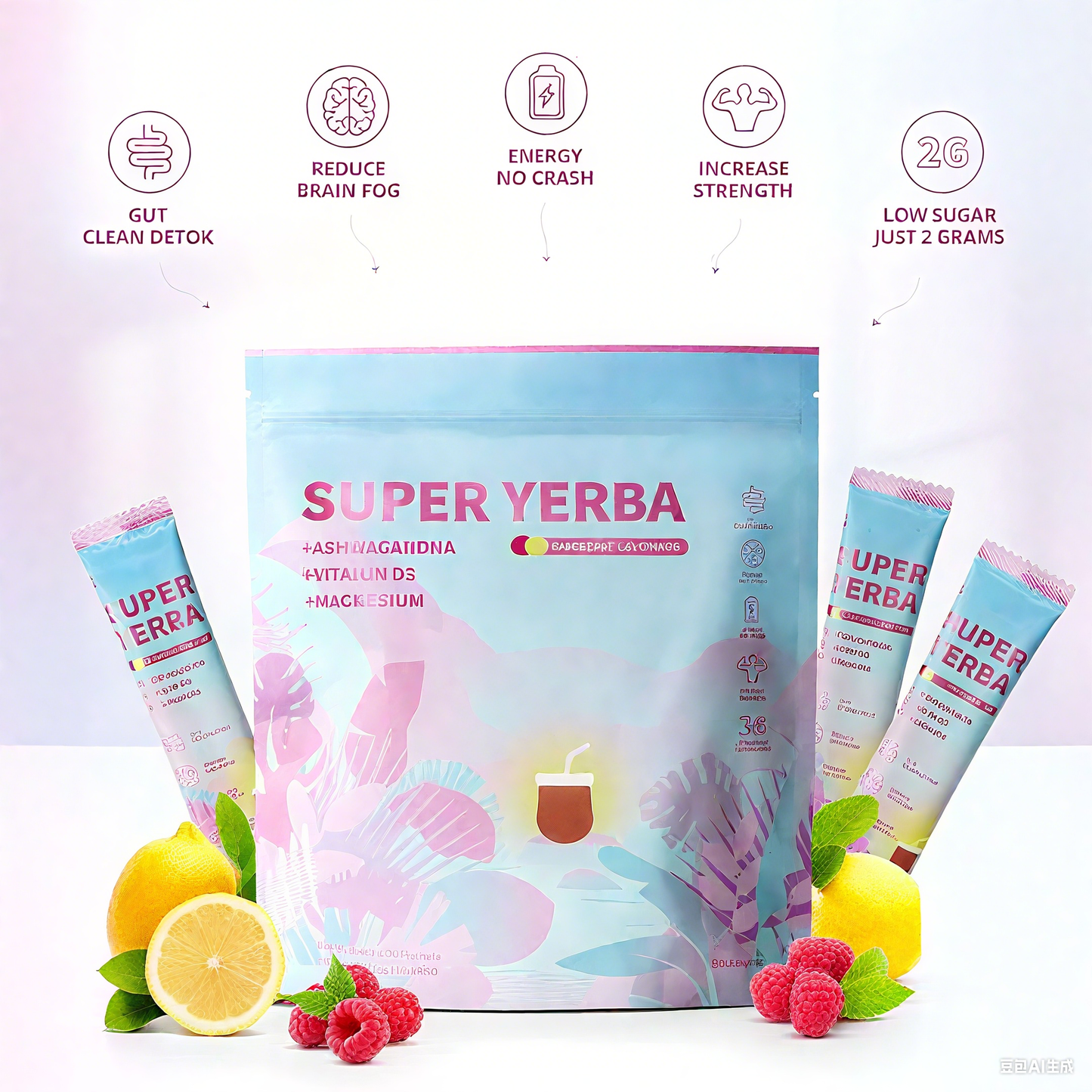 Super Yerba - Raspberry Lemonade Flavor 🌿🍋