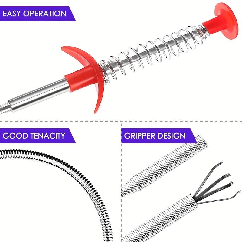 🔥🔥🎁Flexible Grabber Claw Pick Up Reacher Tool with 4 Claws Bendable Hose Pickup Reaching Assist Tool for Litter Pick, Home Sink, Drains, Toilet