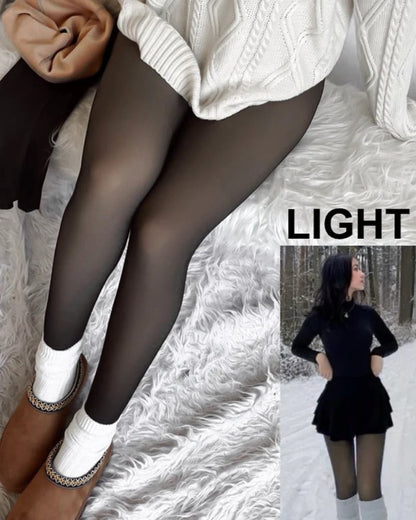 Magic Velvet Lined Leggings • Closed Foot (Looks Like Pantyhose)