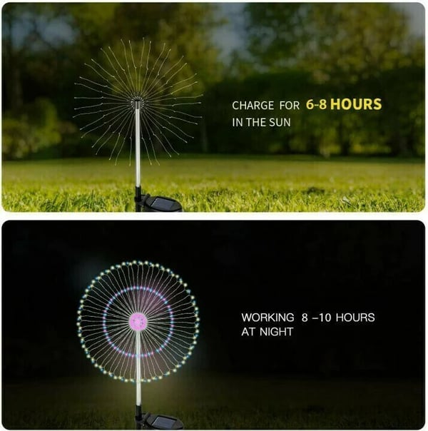 BUY MORE GET MORE FREE 49%off🔥🔥Waterproof Solar Garden Fireworks Lamp