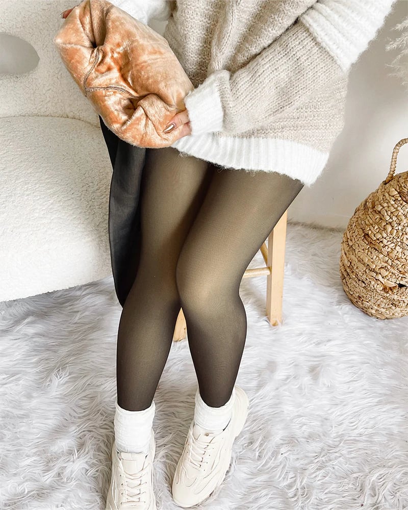 Magic Velvet Lined Leggings • Closed Foot (Looks Like Pantyhose)