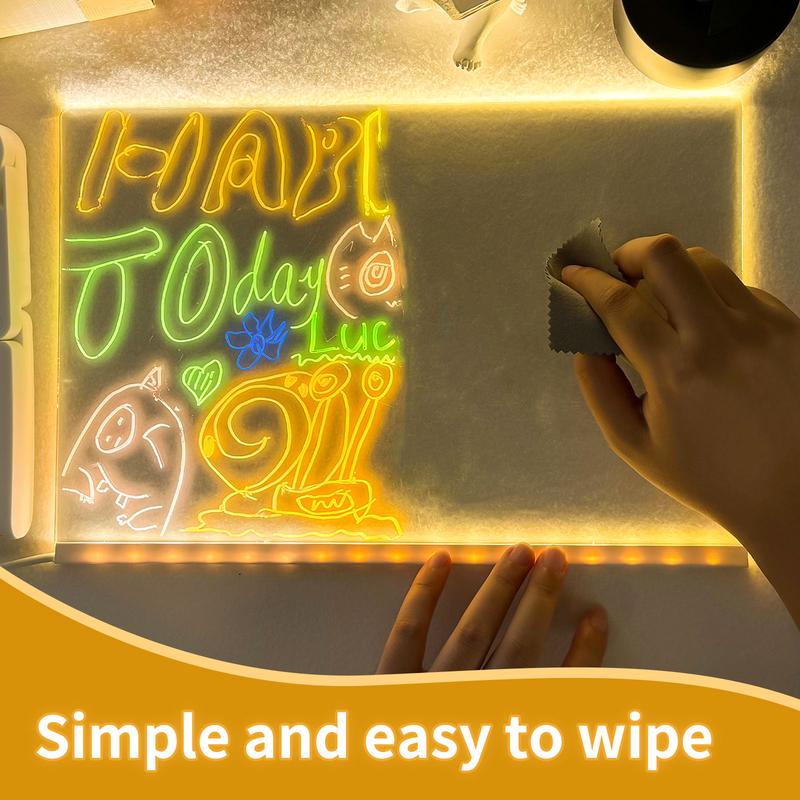 🔥Creative Rewritable Acrylic LED Message Board - (come with 7 Pens)