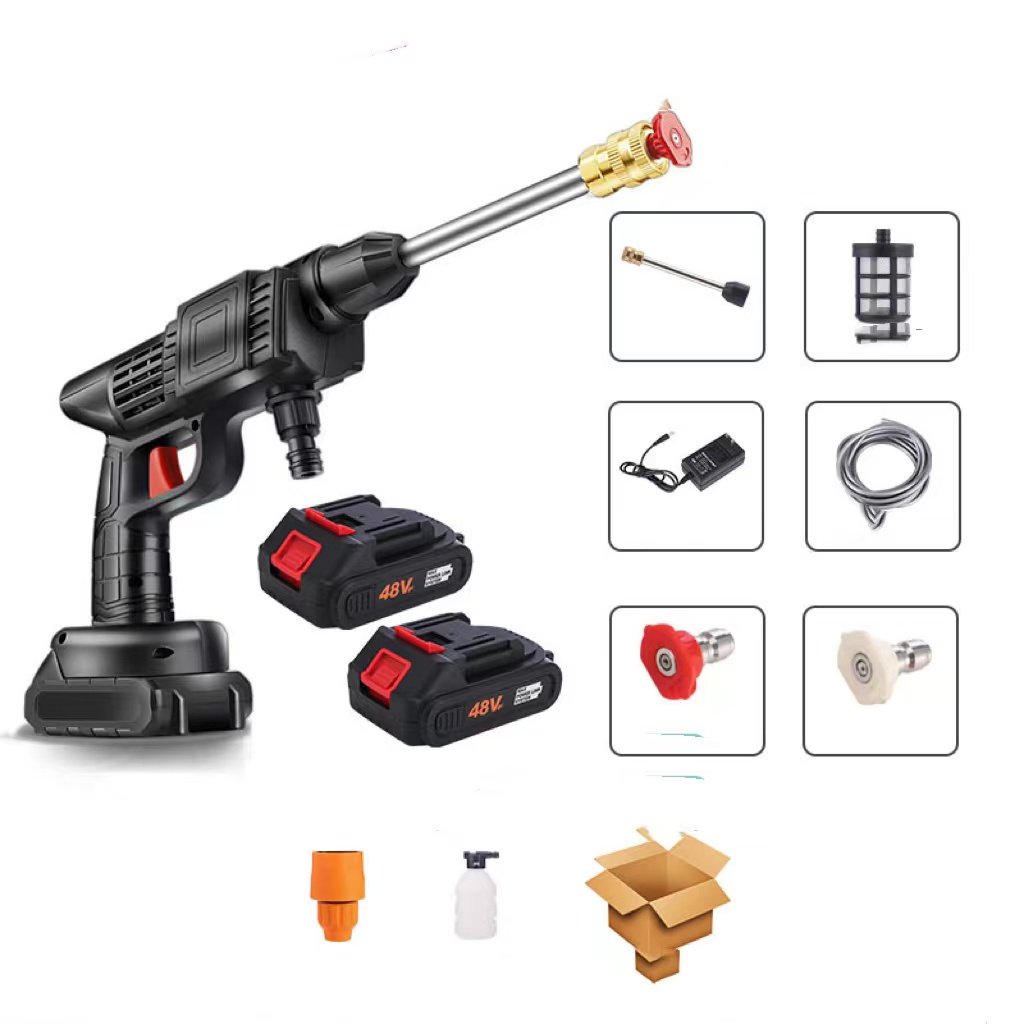 Cordless Portable High Pressure Spray Water Gun - Buy a set and get a free foam bottle!
