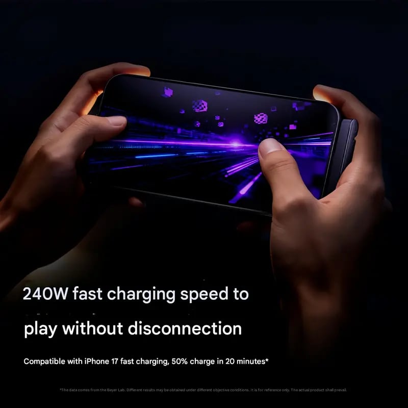 🔥📱240W Braided Fast Charge Cable With Built-in Phone Stand