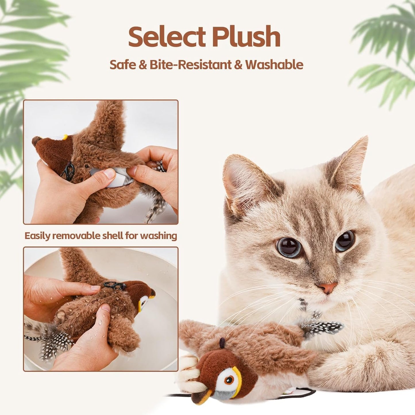 Last Day 49% OFF - 🐾Interactive Chirping Bird Cat Toy