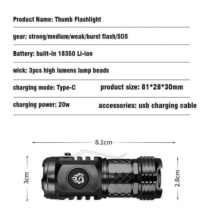 ❤️Last Day Sale 49% OFF🔥Mini flash super power flashlight