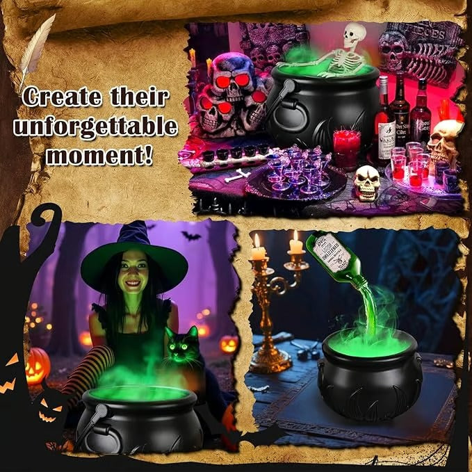 🎃Early Halloween Sale 49% OFF - ☠💚Cauldron Halloween Decor with Magic Floating Potion Bottles & Diffuser