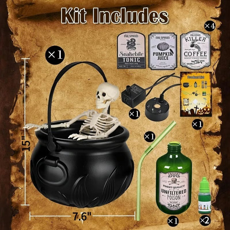 🎃Early Halloween Sale 49% OFF - ☠💚Cauldron Halloween Decor with Magic Floating Potion Bottles & Diffuser