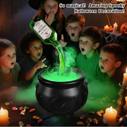 🎃Early Halloween Sale 49% OFF - ☠💚Cauldron Halloween Decor with Magic Floating Potion Bottles & Diffuser
