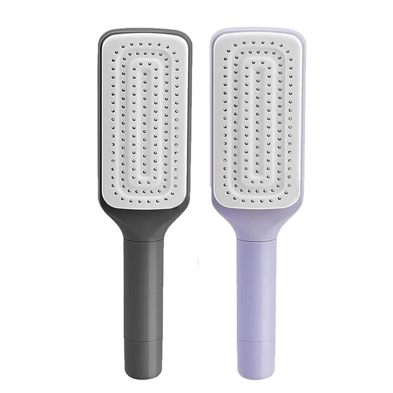 4 In 1 Self Cleaning Hair Brush Anti-Static Massage Comb Scalable Rotate Lifting