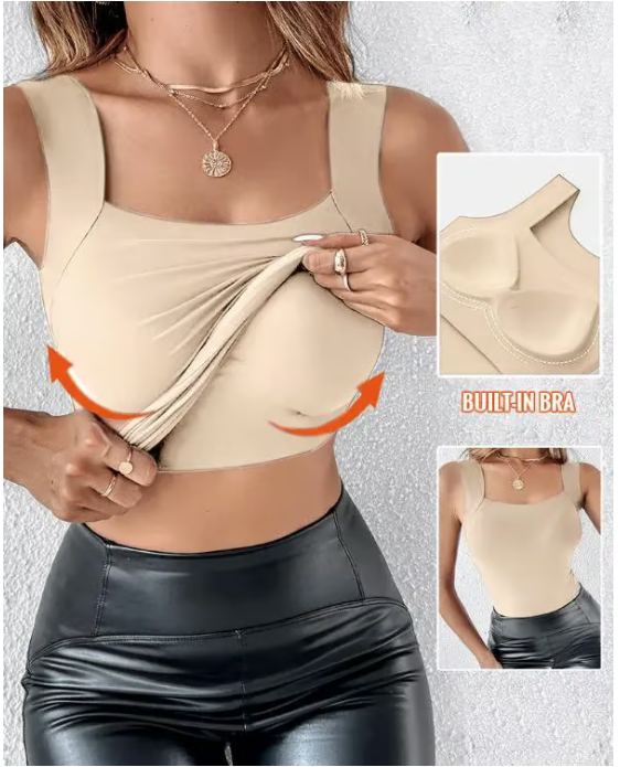 🔥U Neck Shapewear Built-in Bra Tank (🎁⏰Final Day: BUY 2 GET 1 FREE)