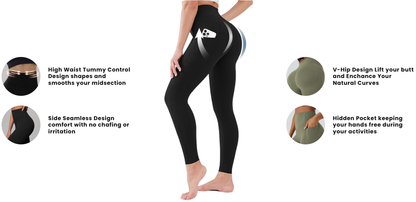 High Waisted Tummy Control Shaping Training Leggings